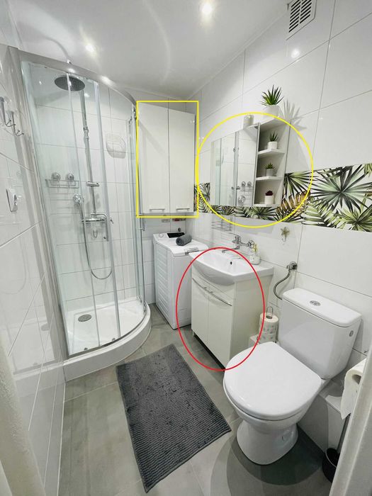 Szafka łazienkowa biała połysk 90x60