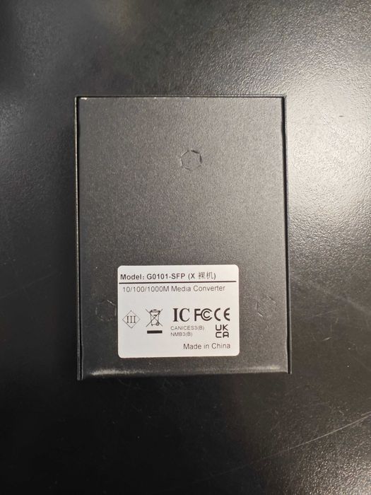 Conversor de Média Gigabit Ethernet – 10Gtek + Módulo SFP Ipolex LX + Fonte alimentação 5V
