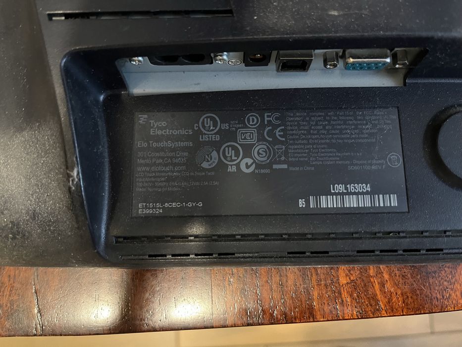 Elo 1515L POS E399324  monitor dotykowy