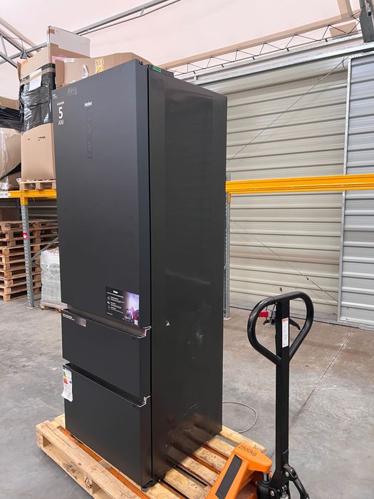 Lodówka Haier 3-drzwiowa HTW7720ENMB no frost 483 l 37 dB czarna