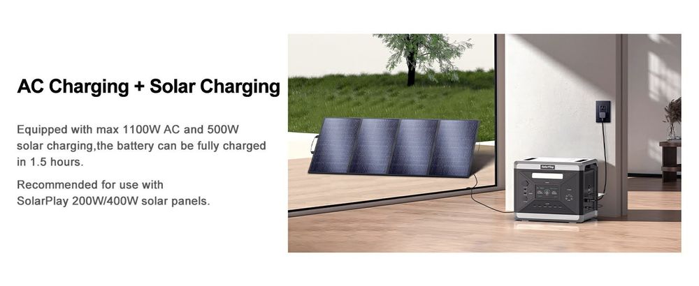 Nowa stacja zasilania solarplay q2501 2400w/4800w, jsk oukitel