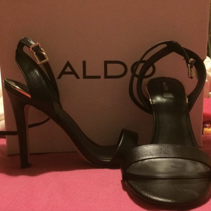 ALDO Black High Heel Sandals – Like New (WhatsApp)