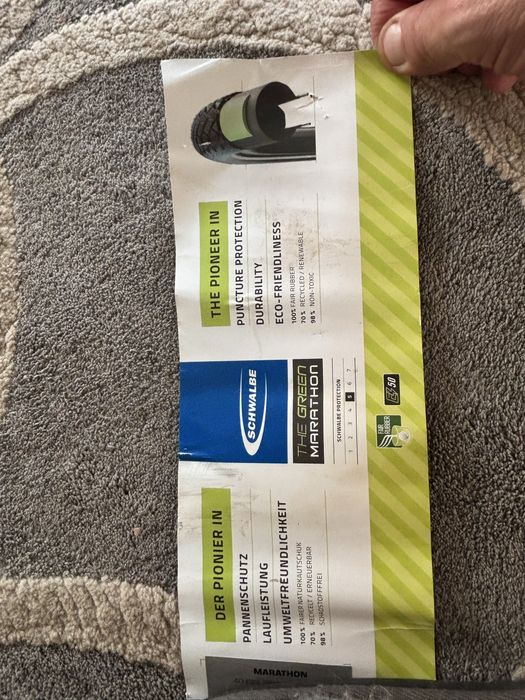 Opona rowerowa Schwalbe Marathon green guard