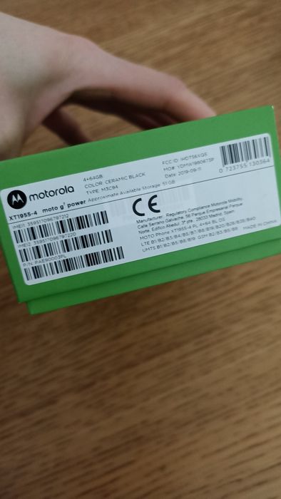 oryginalne pudełko na telefon Motorola Moto g7 power xt1955-4
