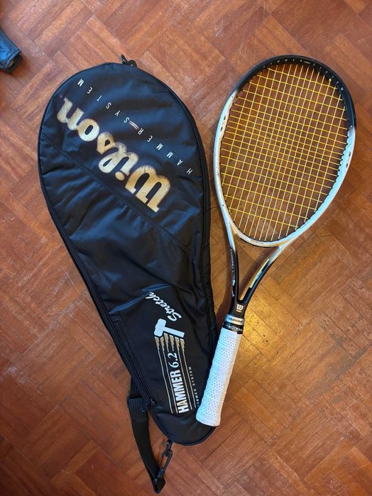 Conjunto de 4 raquetes de ténis vintage (Wilson, Dunlop e Browning)