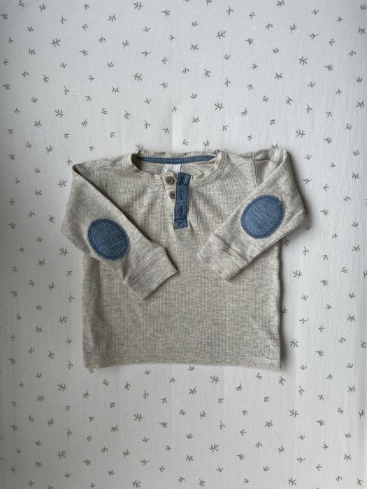 H&M elegancka koszula dla chłopca rozmiar 80 prążkowana bluzka modna