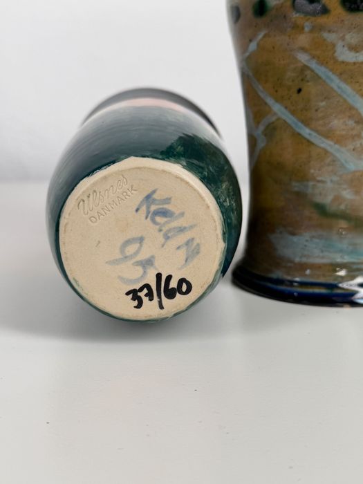 Duńskie wazony ceramiczne – Vensø Danmark + ceramika studyjna, lata 60./70.