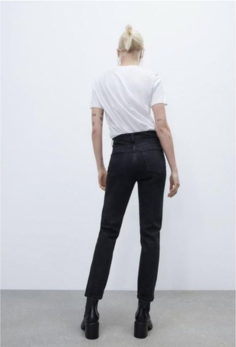 Джинсы черные zara. High-rise ankle length slim zara jeans.