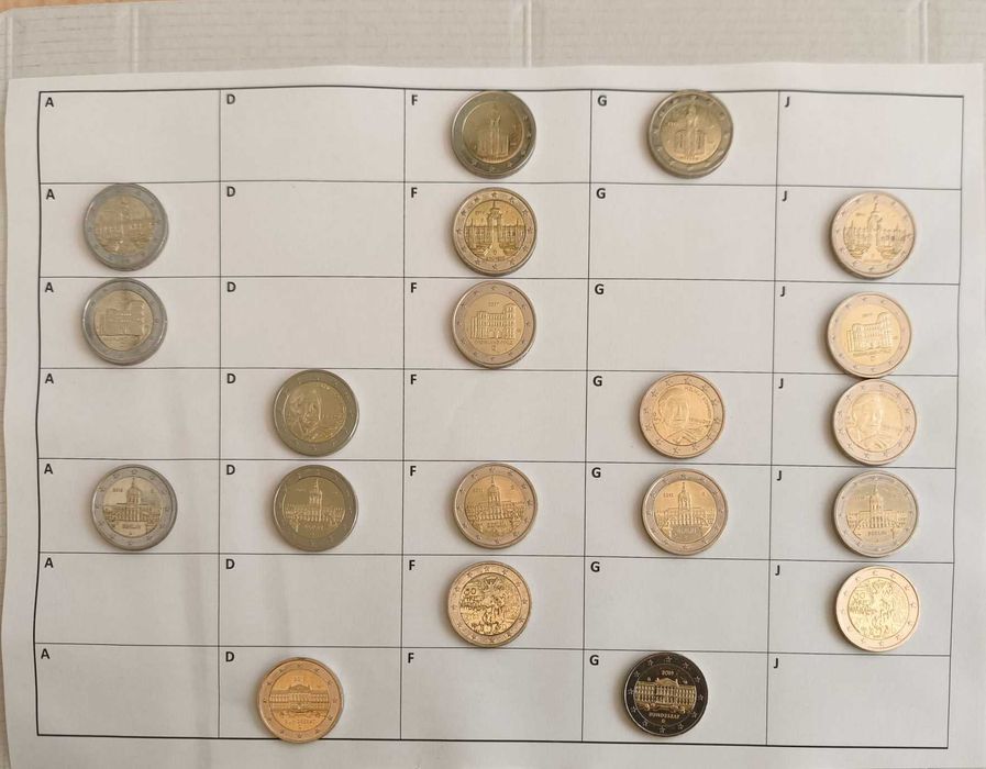 350 Moedas 2 Euros comemorativas para Troca e Venda