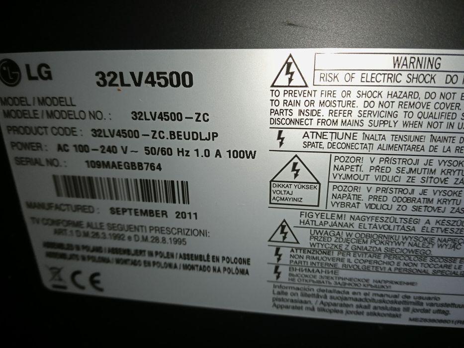 TV LG 32" Uszkodzony ale działa 
45
 zł