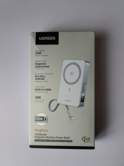 Ugreen qi2.2 25w MagFlow 10000mah павербанк Power bank