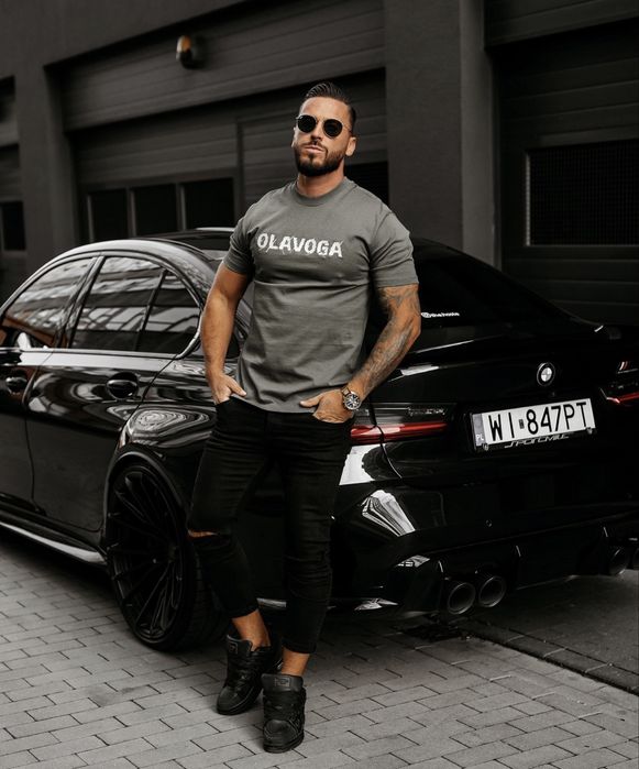 T-shirt Olavoga Grafitowy M L XL