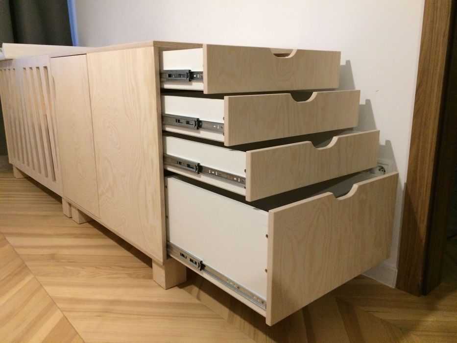 Łóżeczko 120x60  + komoda z przewijakiem