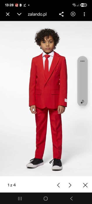 Czerwony garnitur chłopięcy OppoSuits Slim Fit roz.146-152 nowy