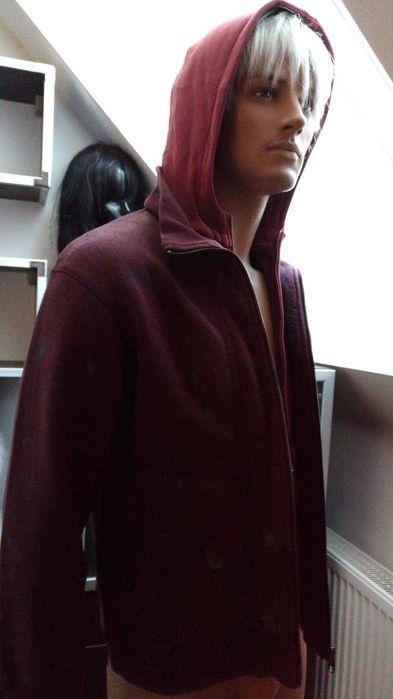 Bluza Nike bordowa ciemna czerwona z kapturem, dwa zamki M 152-165cm