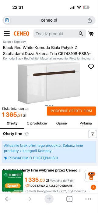 Zestaw mebli - biały połysk - 5 elementów