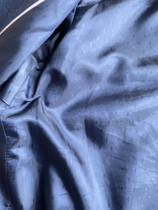 Пальто шерстяне темно-синє