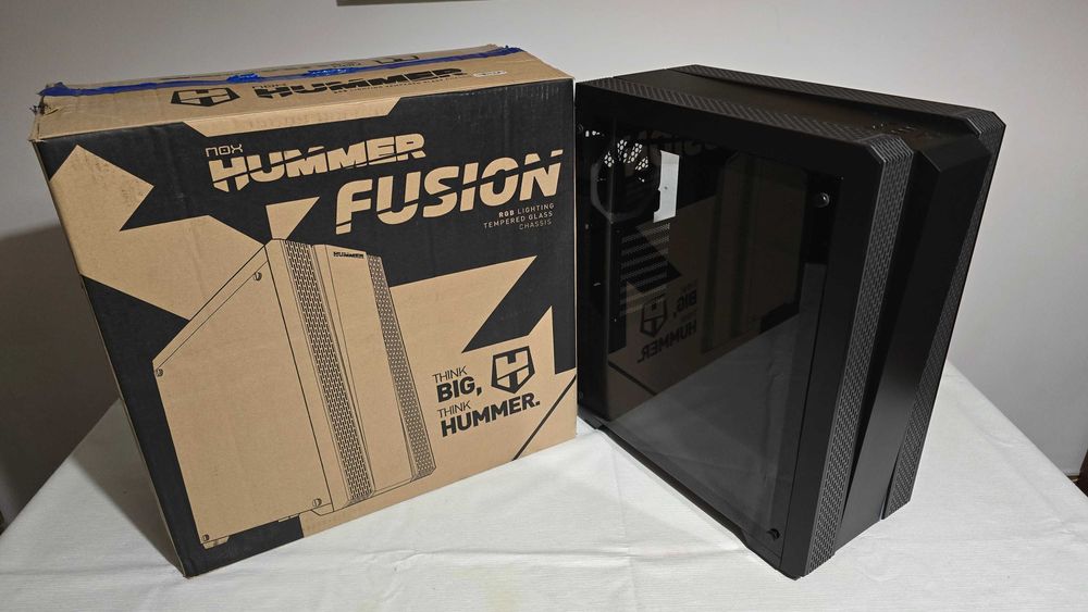 Caixa ATX NOX Hummer Fusion – vidro temperado + RGB