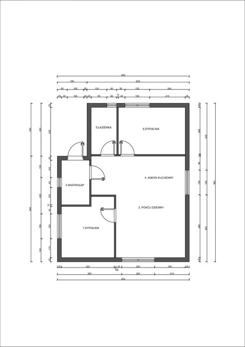 Dom modułowy parterowy, całoroczny 70m2