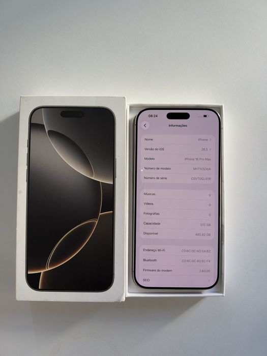iPhone 16 Pro Max 512GB Bateria 91% – Excelente Seminovo – Fatura e Garantia