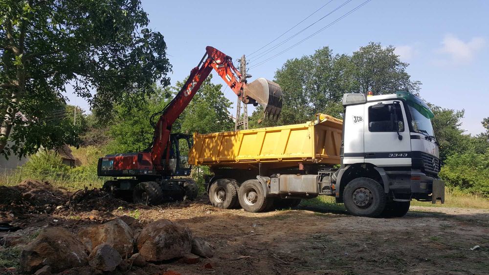 usługi koparka, prace ziemne, kopanie stawów, piasek, minikoparka