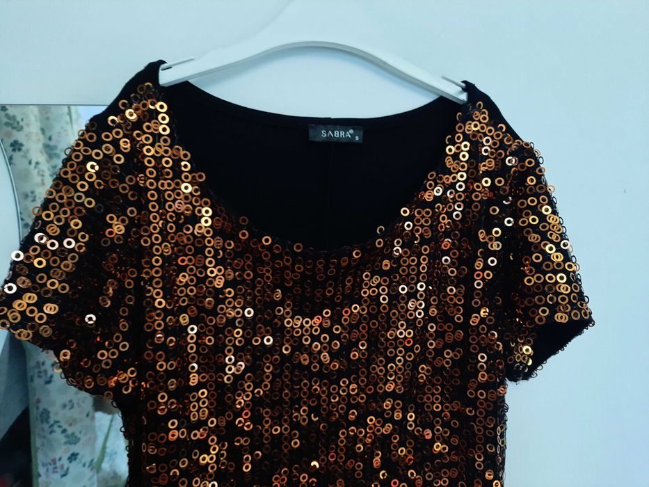 Suknia cekiny karnawał 36 Sabra