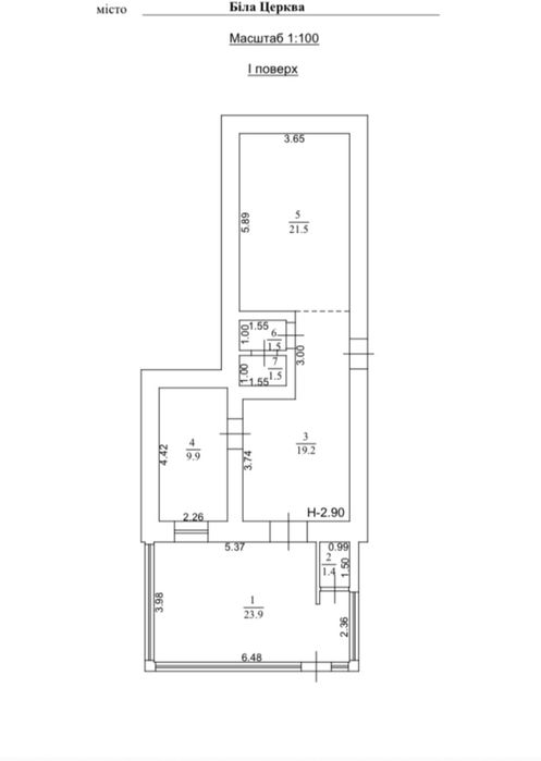Без комісії. Центр. Фасад. Ремонт. Приміщення 78,9 м