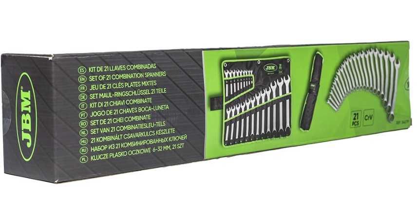 CONJUNTO DE 21 CHAVES COMBINADAS: BOCA-LUNETA  REF: 54079