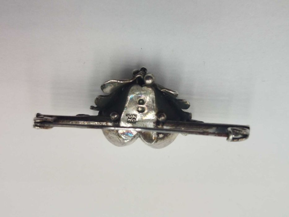 Srebrna broszka myśliwska ORNO PRL