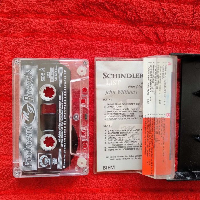 John Williams - Schindler's List; kaseta magnetofonowa MG