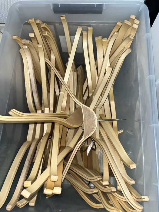 drewniane wieszaki, 20szt, na ubrania obrotowe sylikonowe