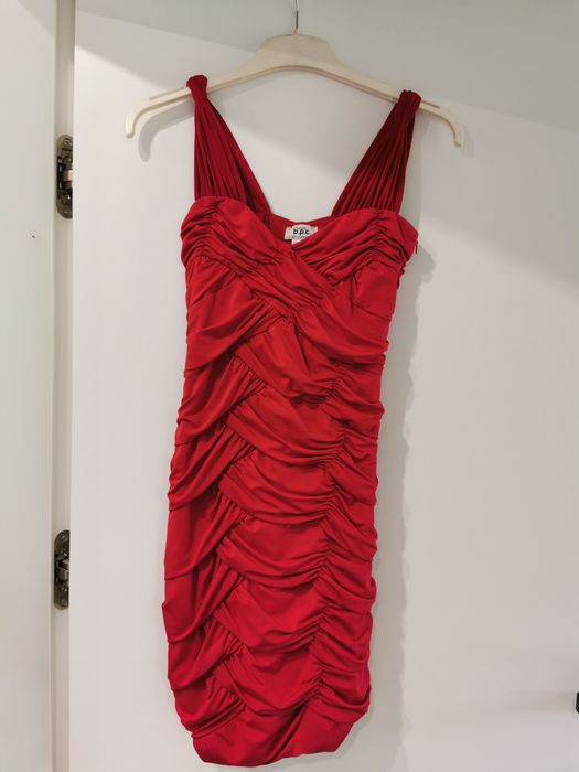 Czerwona drapowana mini Bonprix r. 34
