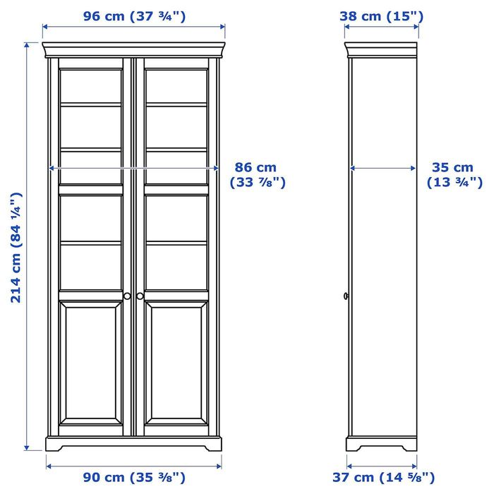Witryna/regał IKEA Liatorp r.214x96x38cm - dostawa gratis