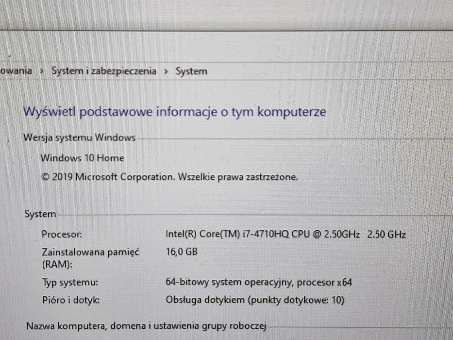 Laptop Gamingowy Lenovo Y70-70 Touch z ekranem dotykowym, Windows 10