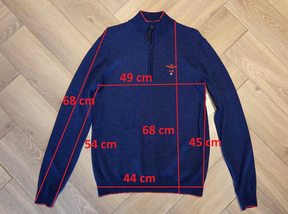 Męski wełniany sweter Aeronautica Militare Rozmiar L