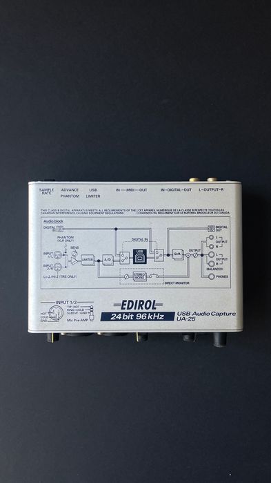 Edirol UA‑25 USB Audio/MIDI Interface