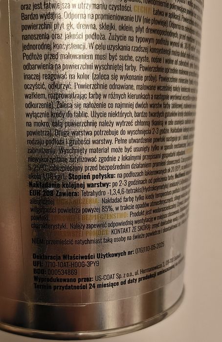 Farba tablicowa brązowy ciepły 1 litr