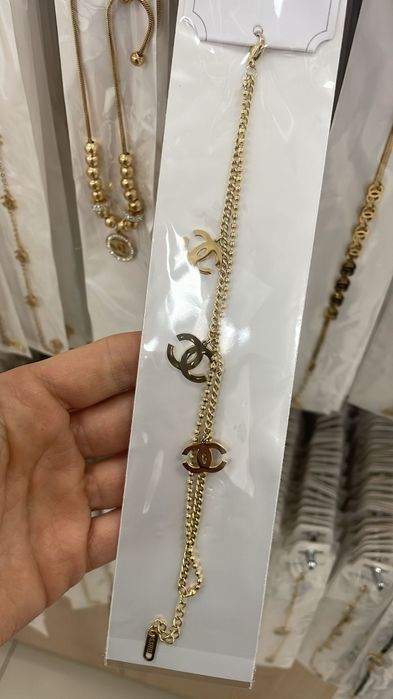 Bransoletka cc dwa łańcuszki