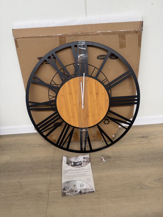 Zegar ścienny 80cm cichy  metalowy