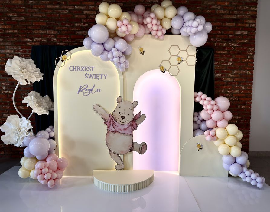 Ścianki balonowe Dekoracje okolicznościowe Chrzest Studniówka Komunia