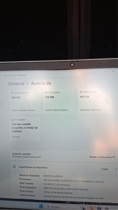 HP ProBook 450 G8 | i5-1135G7 | 16GB RAM | SSD 512GB | Windows 11 Pro