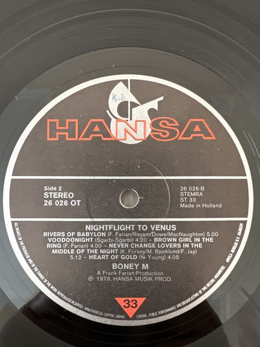 Пластинка Boney M