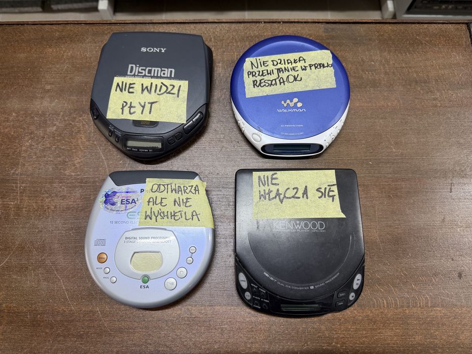4x Discman Sony, Philips, Kenwood, Audio Room