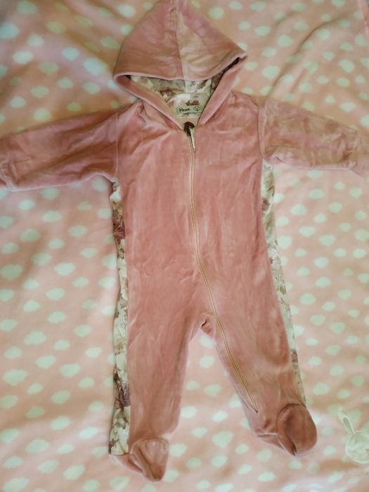 Комбинезон велюр на девочку размер 68-74