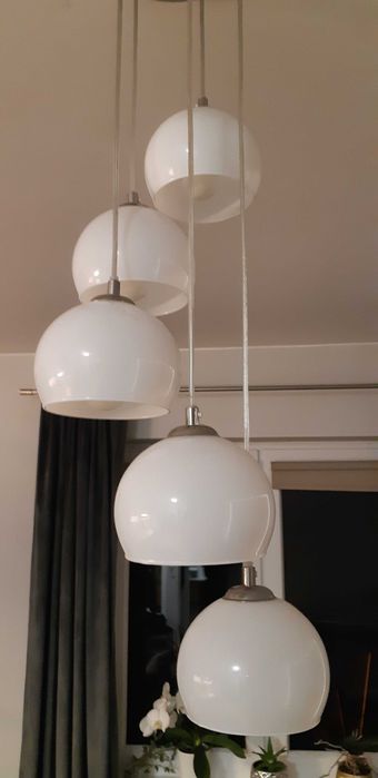 Lampa wisząca 5 białych kul