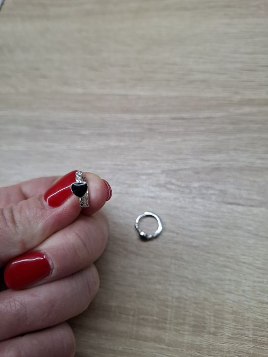 Сережки срібло срібні кільця сердечко серце 925