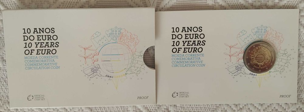 Moeda Proof de 2 euro de 2012 - Portugal 10 anos da Circulação do Euro