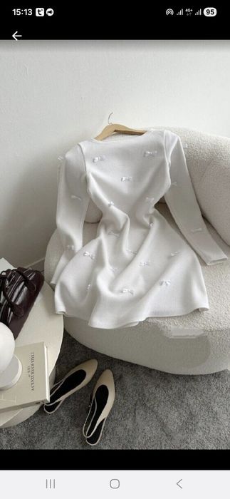 Платье ангора новое белое