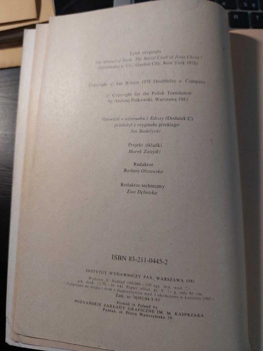 Całun Turyński Ian Wilson 1985 PAX