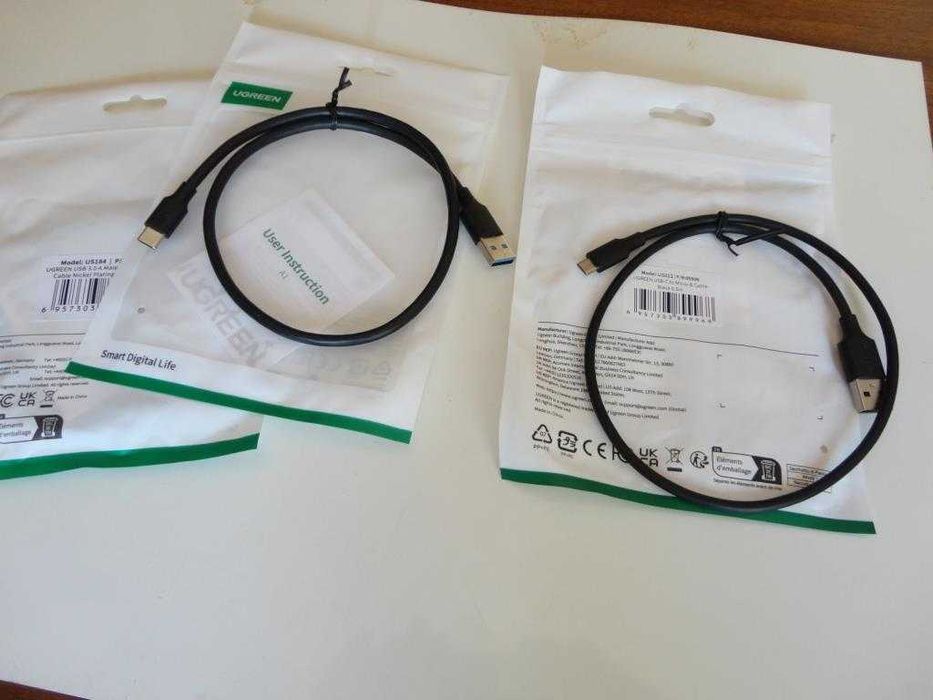 Cabos Ugreen USB para Type C e Micro USB